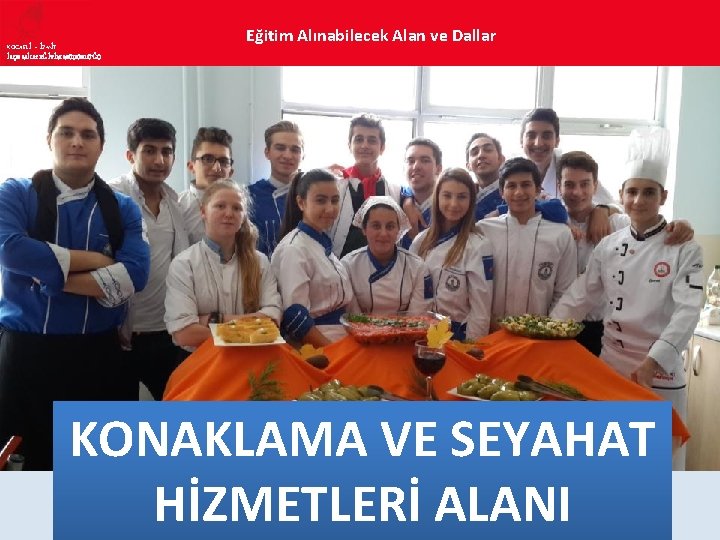 KOCAELİ – İZMİT İLÇE MİLLî EĞİTİM MÜDÜRLÜĞÜ Eğitim Alınabilecek Alan ve Dallar KONAKLAMA VE