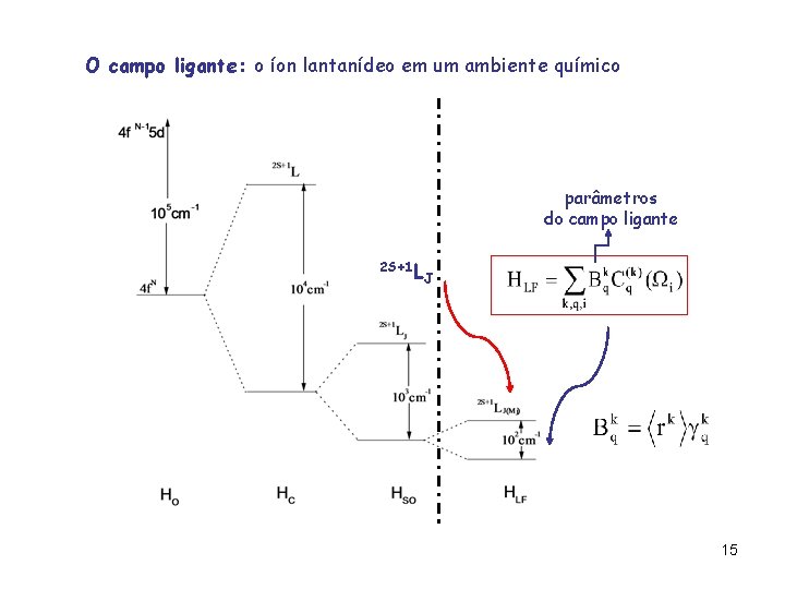 O campo ligante: o íon lantanídeo em um ambiente químico parâmetros do campo ligante O campo ligante: o íon lantanídeo em um ambiente químico parâmetros do campo ligante