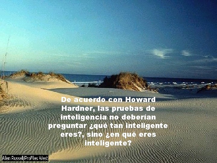 De acuerdo con Howard Hardner, las pruebas de inteligencia no deberían preguntar ¿qué tan