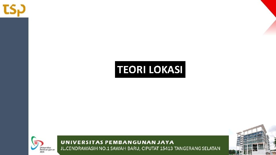 TEORI LOKASI 