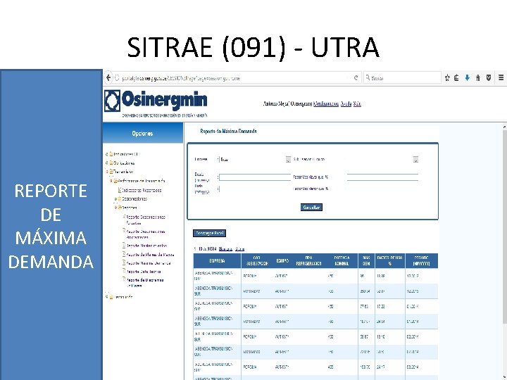 SITRAE (091) - UTRA REPORTE DE MÁXIMA DEMANDA 