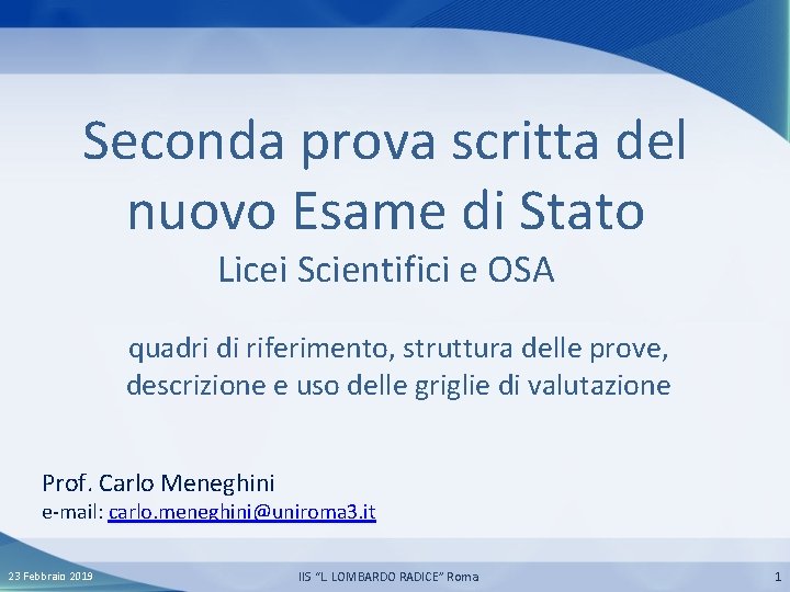 Seconda prova scritta del nuovo Esame di Stato Licei Scientifici e OSA quadri di