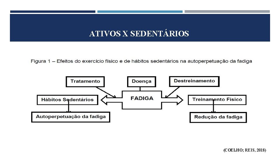 ATIVOS X SEDENTÁRIOS (COELHO; REIS, 2018) 