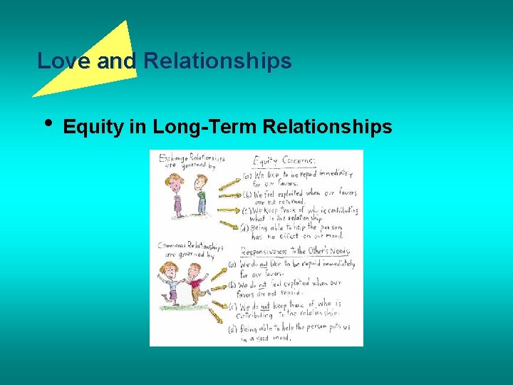 Love and Relationships • Equity in Long-Term Relationships 