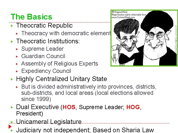The Basics ▶ Theocratic Republic ▶ ▶ Theocratic Institutions: ▶ ▶ ▶ Theocracy with The Basics ▶ Theocratic Republic ▶ ▶ Theocratic Institutions: ▶ ▶ ▶ Theocracy with