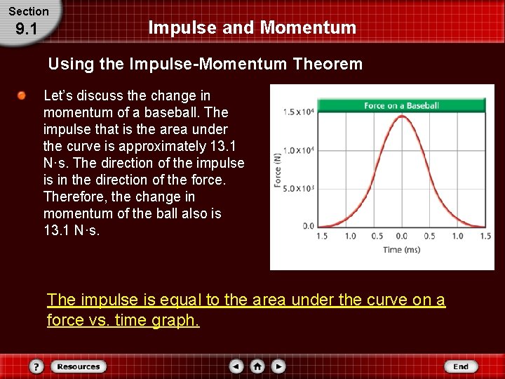 Section 9. 1 Impulse and Momentum Using the Impulse-Momentum Theorem Let’s discuss the change Section 9. 1 Impulse and Momentum Using the Impulse-Momentum Theorem Let’s discuss the change