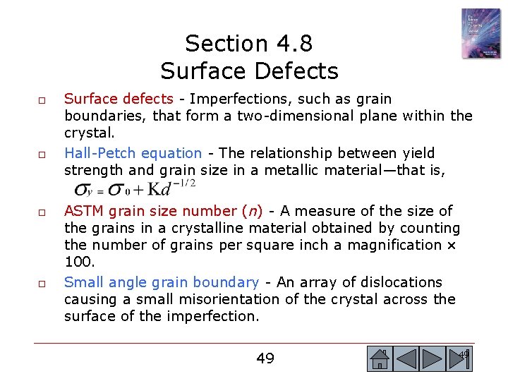 Section 4. 8 Surface Defects o o Surface defects - Imperfections, such as grain Section 4. 8 Surface Defects o o Surface defects - Imperfections, such as grain