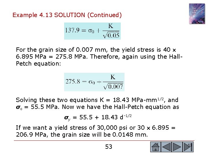Example 4. 13 SOLUTION (Continued) For the grain size of 0. 007 mm, the Example 4. 13 SOLUTION (Continued) For the grain size of 0. 007 mm, the