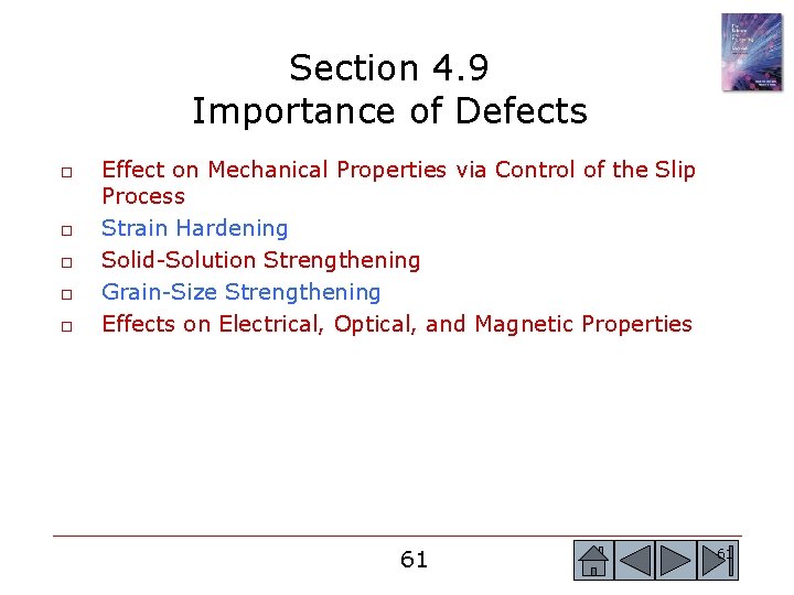 Section 4. 9 Importance of Defects o o o Effect on Mechanical Properties via Section 4. 9 Importance of Defects o o o Effect on Mechanical Properties via