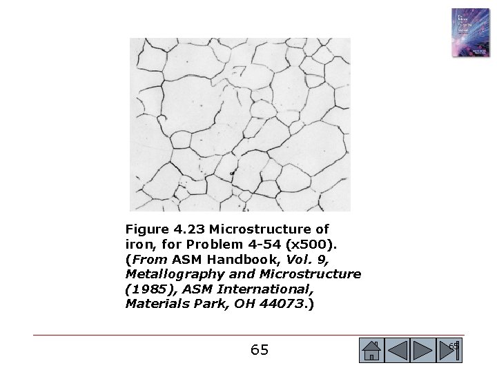 Figure 4. 23 Microstructure of iron, for Problem 4 -54 (x 500). (From ASM Figure 4. 23 Microstructure of iron, for Problem 4 -54 (x 500). (From ASM