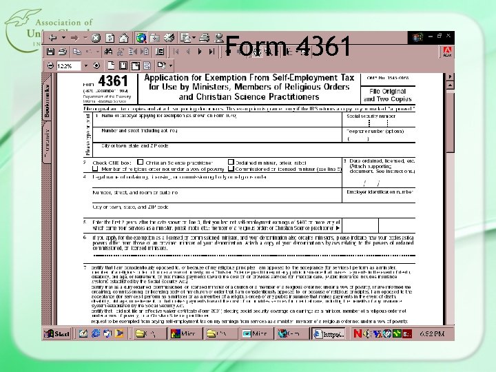 Form 4361 