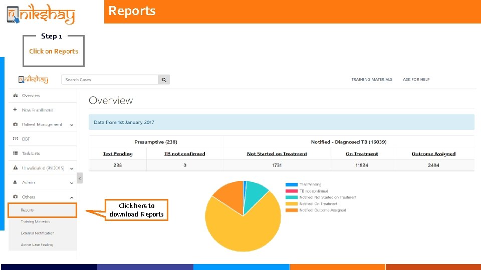 Reports Step 1 Click on Reports Click here to download Reports 