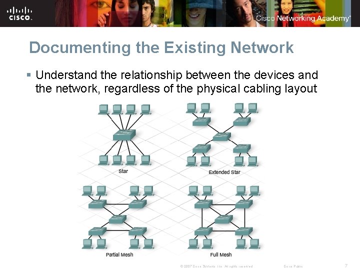 Documenting the Existing Network § Understand the relationship between the devices and the network,