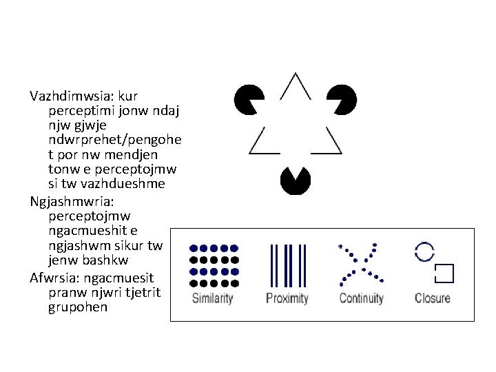 Vazhdimwsia: kur perceptimi jonw ndaj njw gjwje ndwrprehet/pengohe t por nw mendjen tonw e