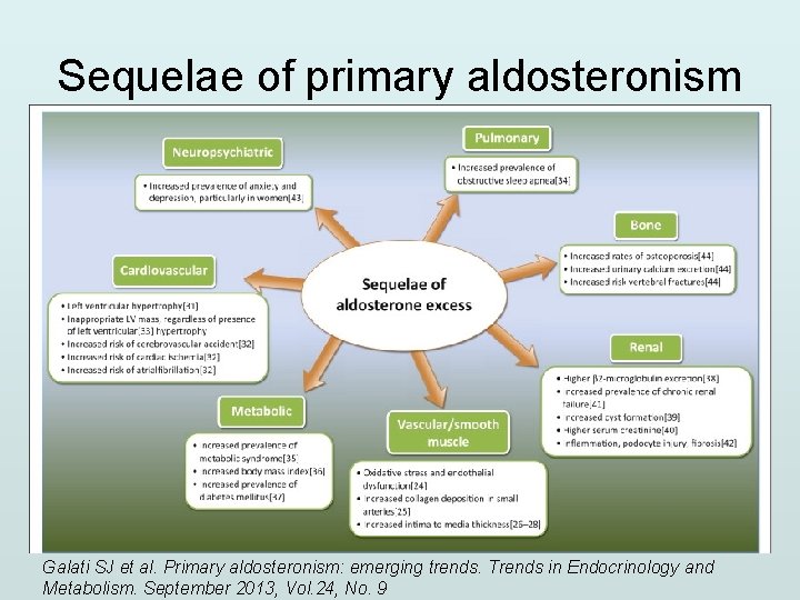 Sequelae of primary aldosteronism Galati SJ et al. Primary aldosteronism: emerging trends. Trends in