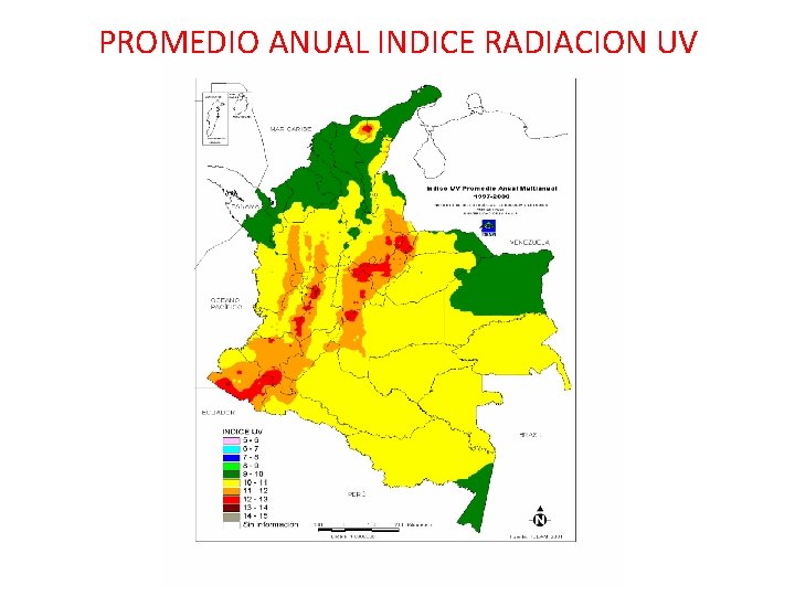 PROMEDIO ANUAL INDICE RADIACION UV PROMEDIO ANUAL INDICE RADIACION UV