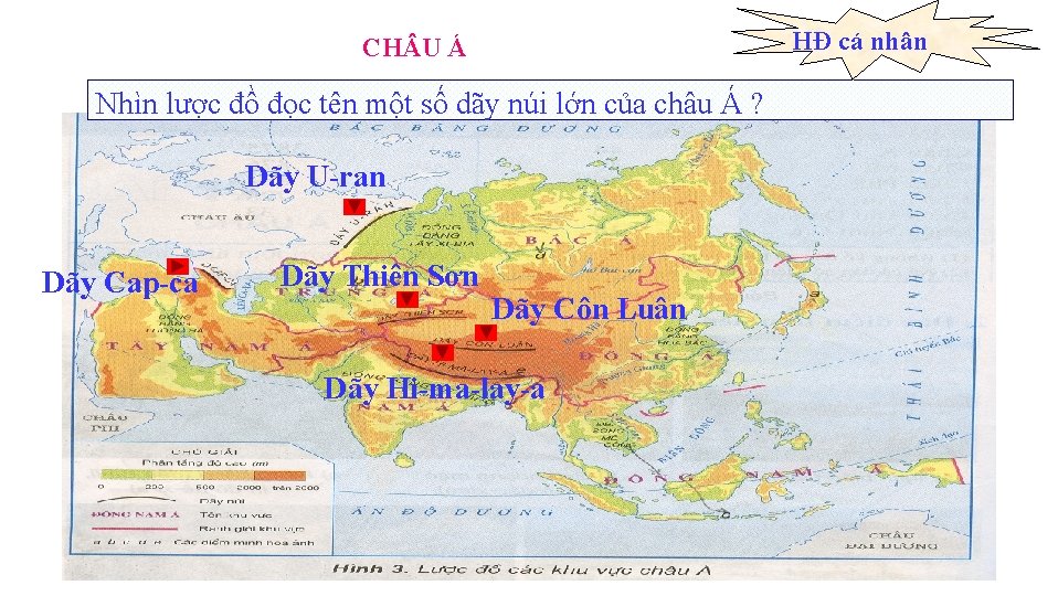 HĐ cá nhân CH U Á Nhìn lược đồ đọc tên một số dãy