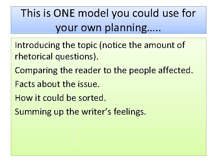 This is ONE model you could use for your own planning…. . Introducing the