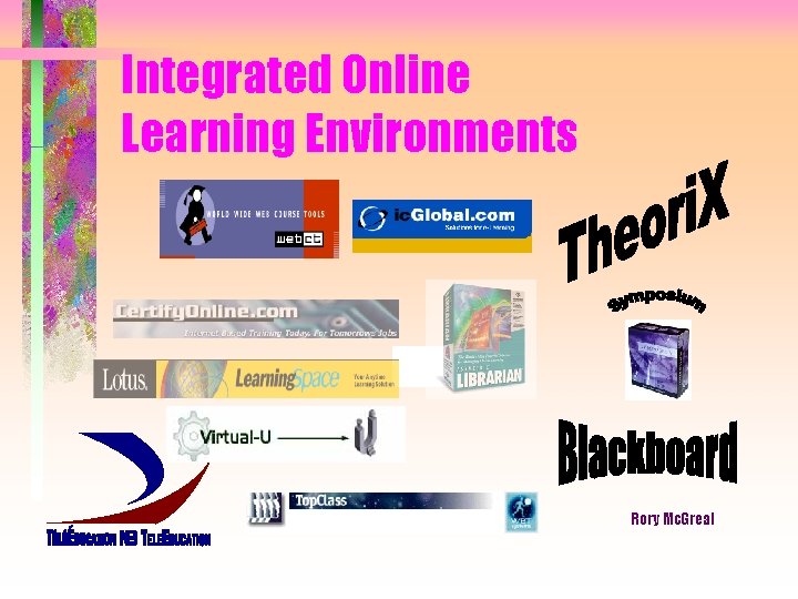 Integrated Online Learning Environments Rory Mc. Greal 
