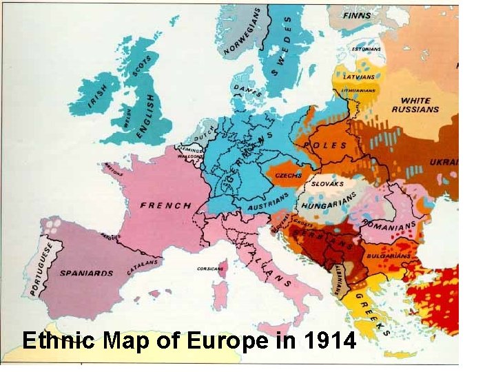 Nationalism Ethnic Map of Europe in 1914 