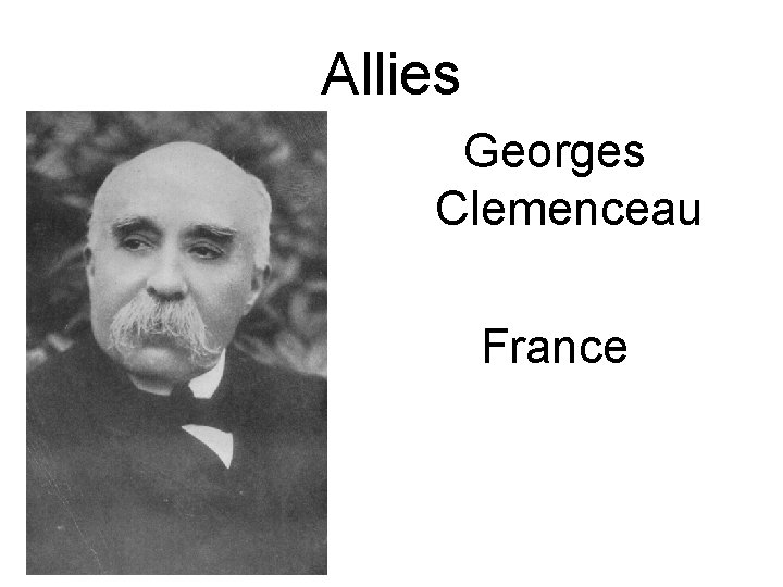 Allies Georges Clemenceau France 