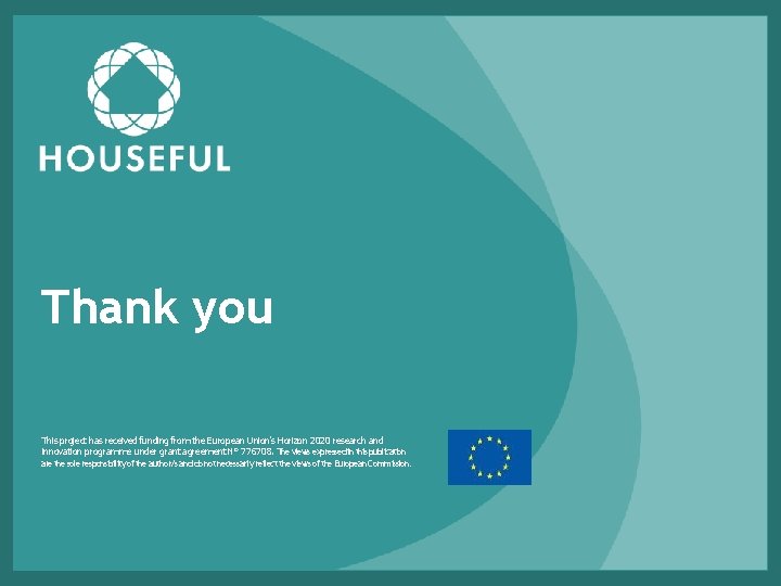 Thank you This project has received funding from the European Union's Horizon 2020 research