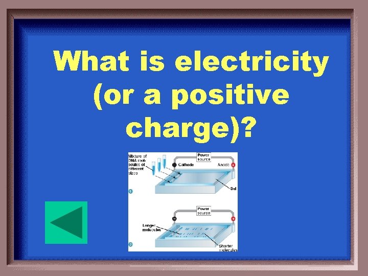 What is electricity (or a positive charge)? 