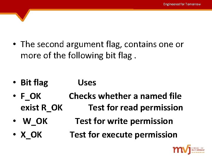 Engineered for Tomorrow • The second argument flag, contains one or more of the Engineered for Tomorrow • The second argument flag, contains one or more of the