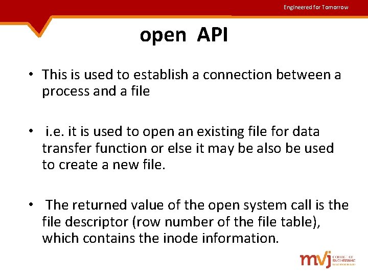 Engineered for Tomorrow open API • This is used to establish a connection between Engineered for Tomorrow open API • This is used to establish a connection between