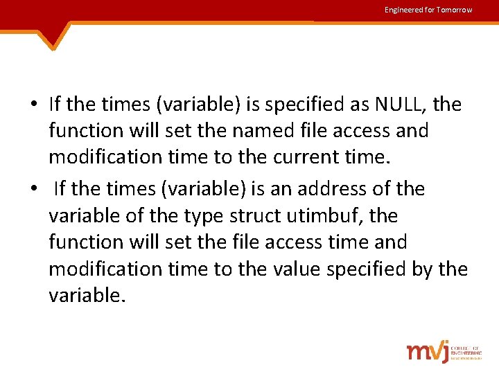 Engineered for Tomorrow • If the times (variable) is specified as NULL, the function Engineered for Tomorrow • If the times (variable) is specified as NULL, the function