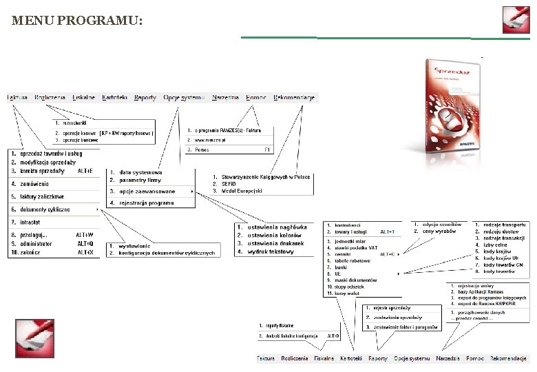 MENU PROGRAMU: 