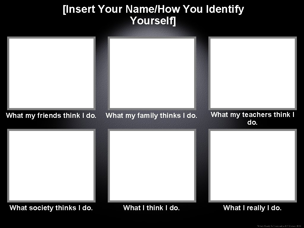 [Insert Your Name/How You Identify Yourself] What my friends think I do. What my