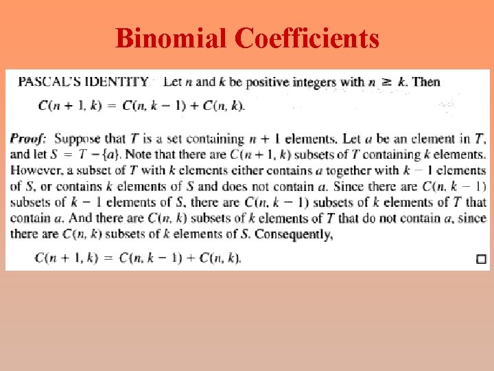 Binomial Coefficients 