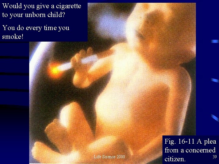 Would you give a cigarette to your unborn child? You do every time you