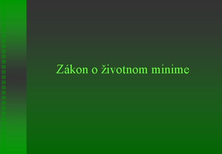 Zákon o životnom minime 