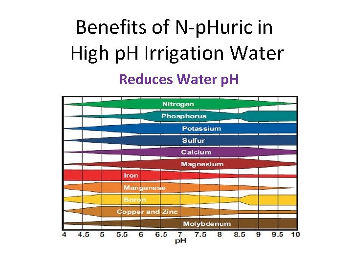 Benefits of N-p. Huric in High p. H Irrigation Water Reduces Water p. H