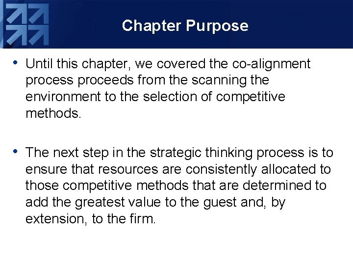 Chapter Purpose • Until this chapter, we covered the co-alignment process proceeds from the