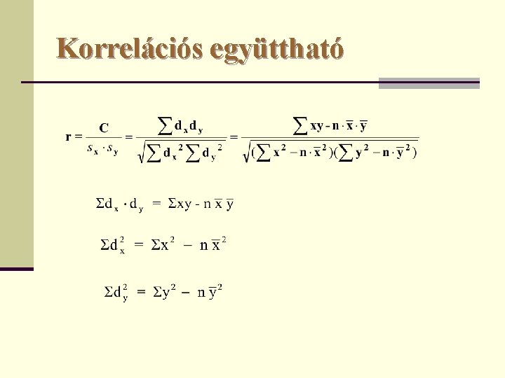 Korrelációs együttható 