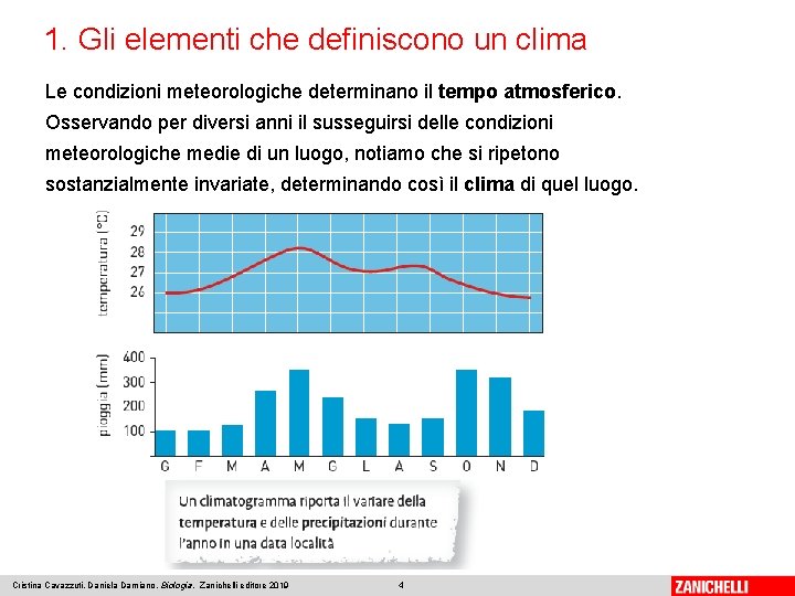 1. Gli elementi che definiscono un clima Le condizioni meteorologiche determinano il tempo atmosferico.