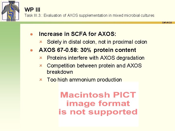 WP III Task III. 3. : Evaluation of AXOS supplementation in mixed microbial cultures