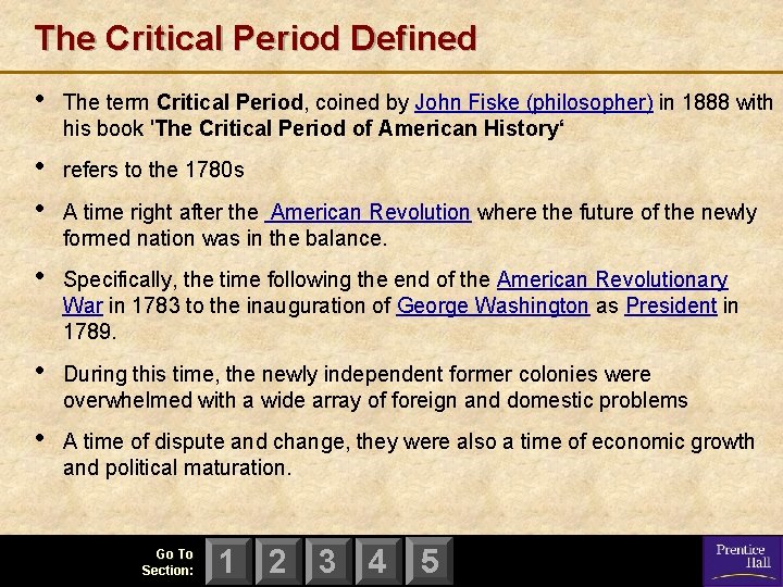 The Critical Period Defined • The term Critical Period, coined by John Fiske (philosopher)