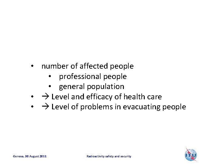  • number of affected people • professional people • general population • Level