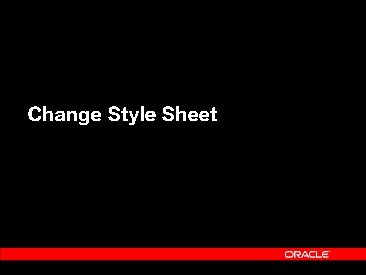 Change Style Sheet 