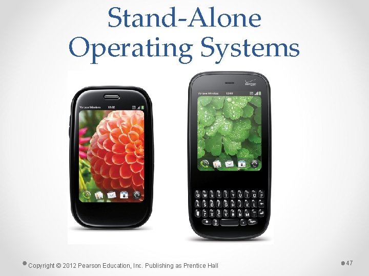 Stand-Alone Operating Systems Copyright © 2012 Pearson Education, Inc. Publishing as Prentice Hall 47