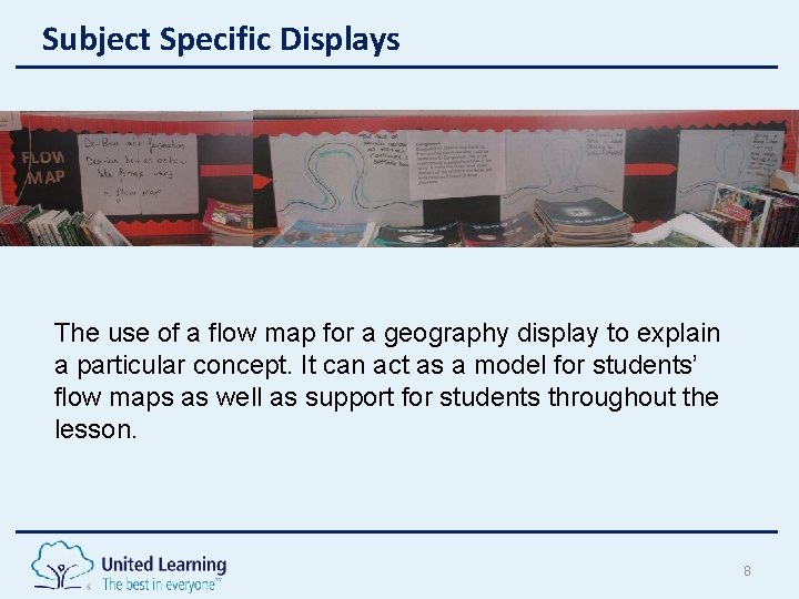 Subject Specific Displays The use of a flow map for a geography display to