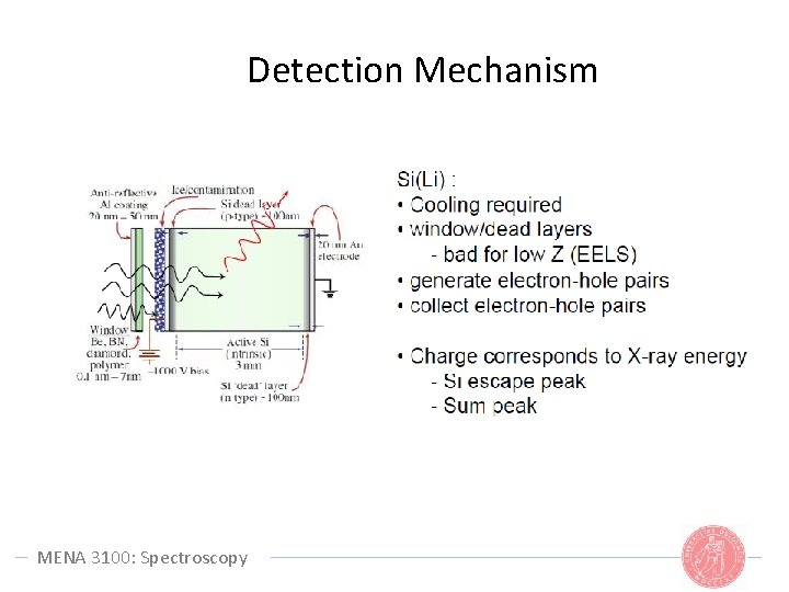 Detection Mechanism MENA 3100: Spectroscopy 