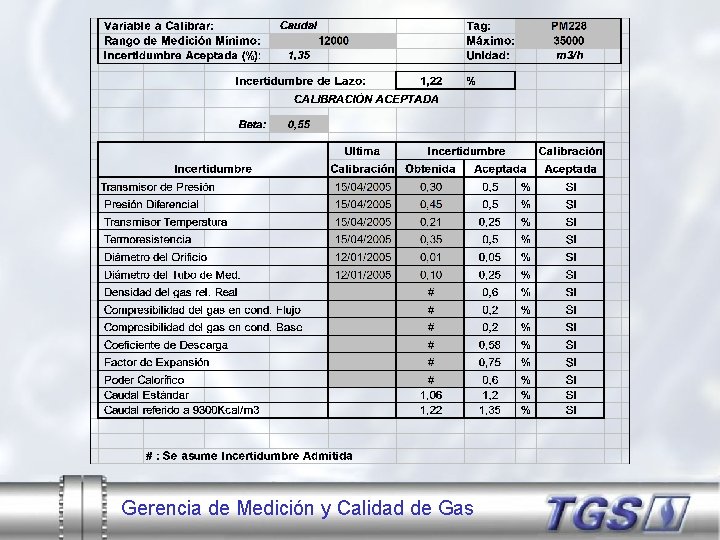 Gerencia de Medición y Calidad de Gas 