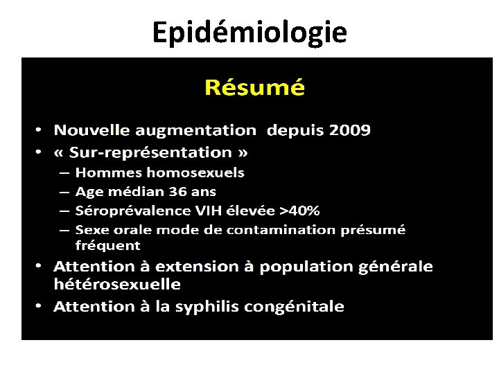 Epidémiologie 