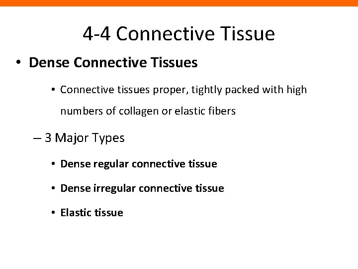 4 -4 Connective Tissue • Dense Connective Tissues • Connective tissues proper, tightly packed