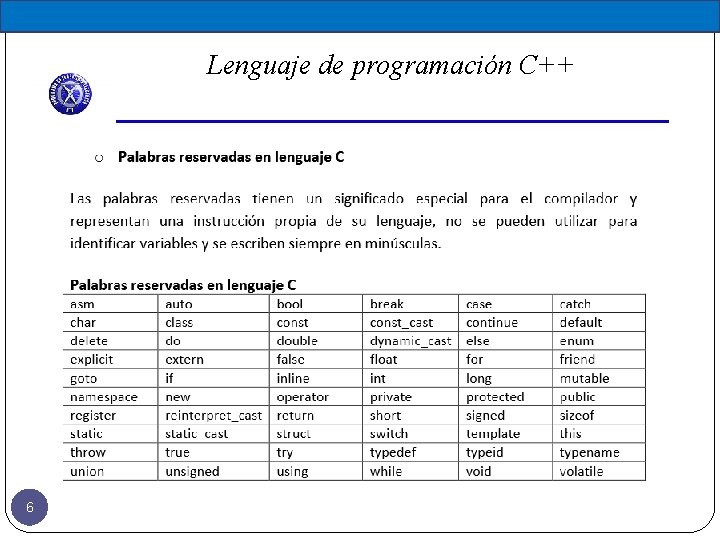 Lenguaje de programación C++ 6 